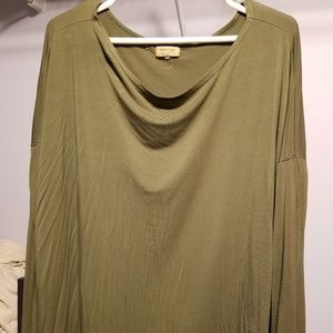 Olive Piko dolman shirt